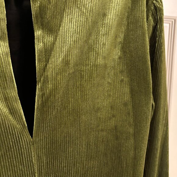 raffic People Yasmine Velvet Maxi Dress - Elegant Green - Picture 6 of 11